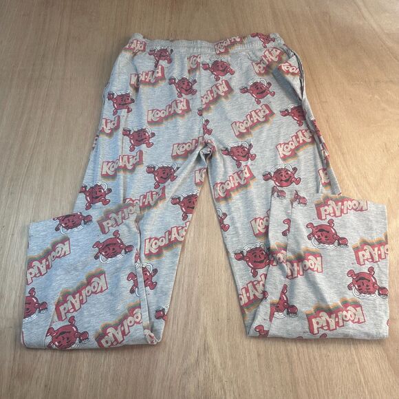 Kool-Aid Lounge Pants Men’s M Retro Logo Gray Pajama Sleep Pants 2021 Mad Engine - Picture 2 of 6